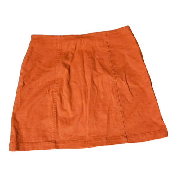 Forever 21 Small Orange Full Zip Mini Skirt - Picture 7 of 7